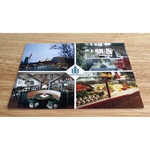 Vintage Germany Restaurant Postcard - Restaurant Vroomshoop Scenes & Logo